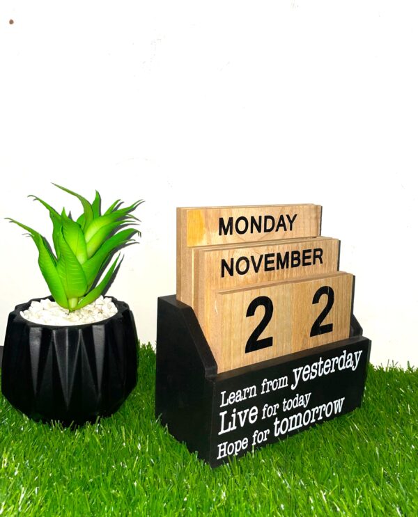 Side Table Wooden Calendar - Image 2