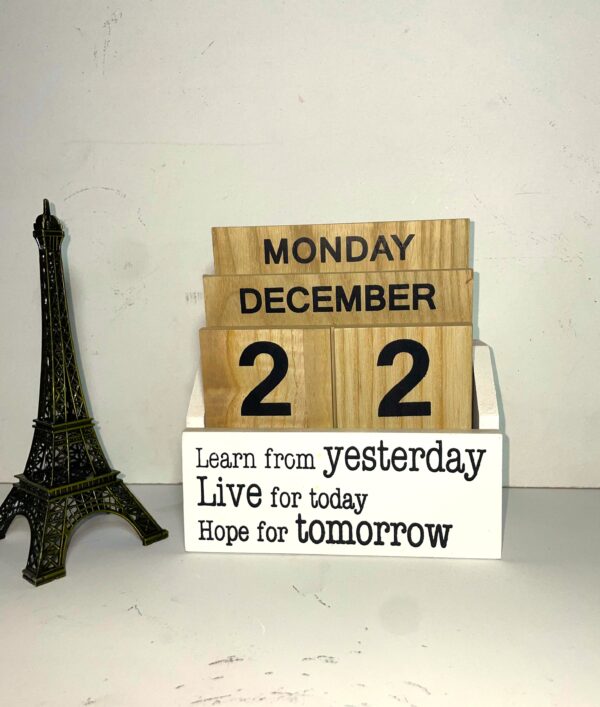Side Table Wooden Calendar - Image 5
